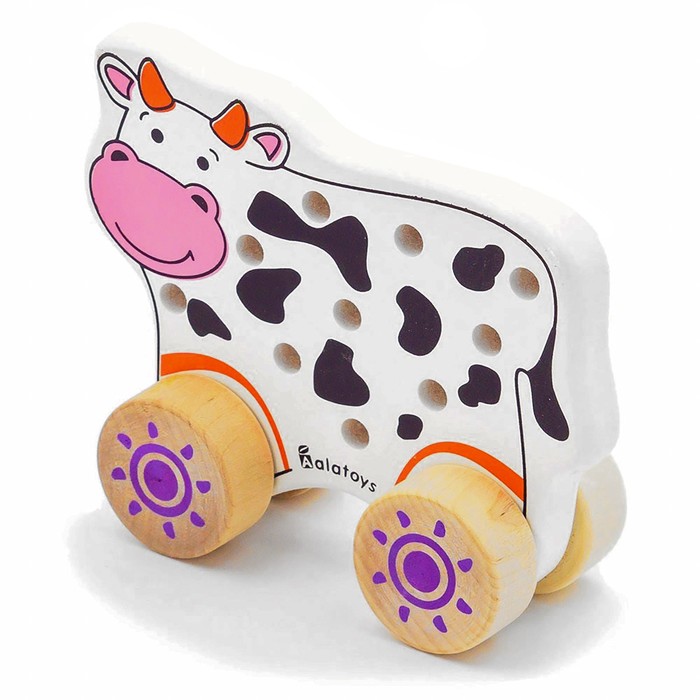 Каталка-шнуровка "Корова"