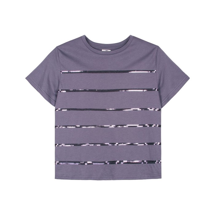 

Футболка женская, размер 48, цвет серо-фиолетовый