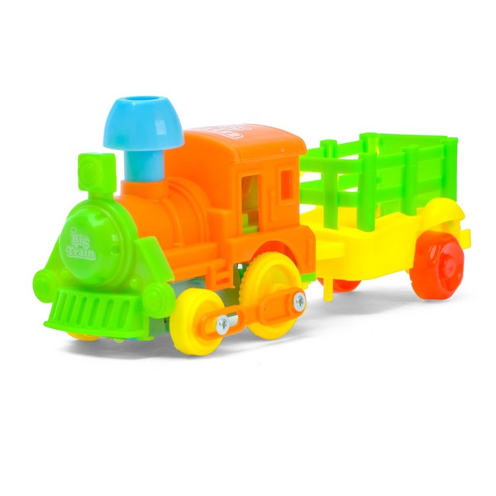 Паровоз инерционный "Весёлое путешествие", цвета МИКС