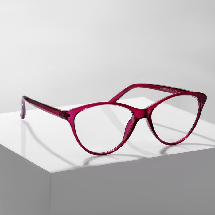 Готовые очки GA0183 (Цвет: C2 малиновый; диоптрия: +3,5;тонировка: Нет)