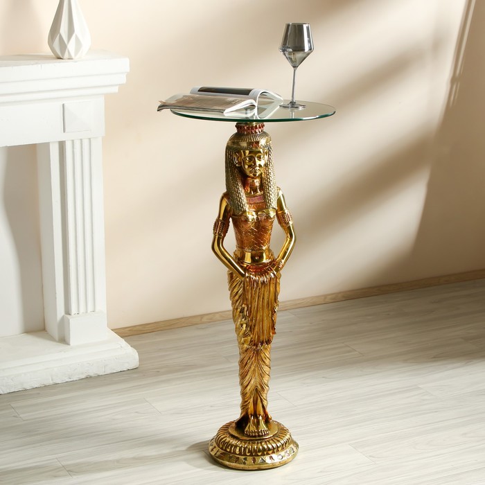 Стол декоративный Клеопатра золото 45х45х103 см
