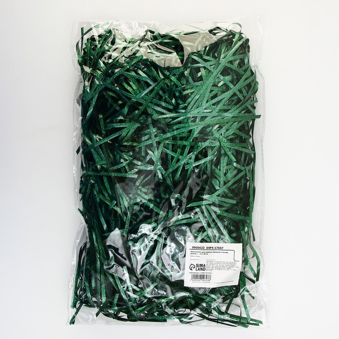 Наполнитель для шаров и подарков, упаковка, «Сочная зелень» , 15 х 26 см
