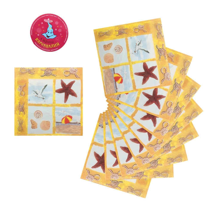 Салфетки бумажные (набор 20 шт) 33*33 см "Чайка летит"