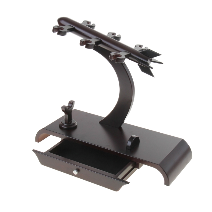 Мини-бар: подставка на 1 бутылку, 6 бокалов 47х18х37 см