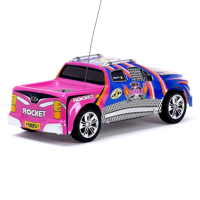 Машина радиоуправляемая "Гоночный джип", с аккумулятором, свет, цвета МИКС