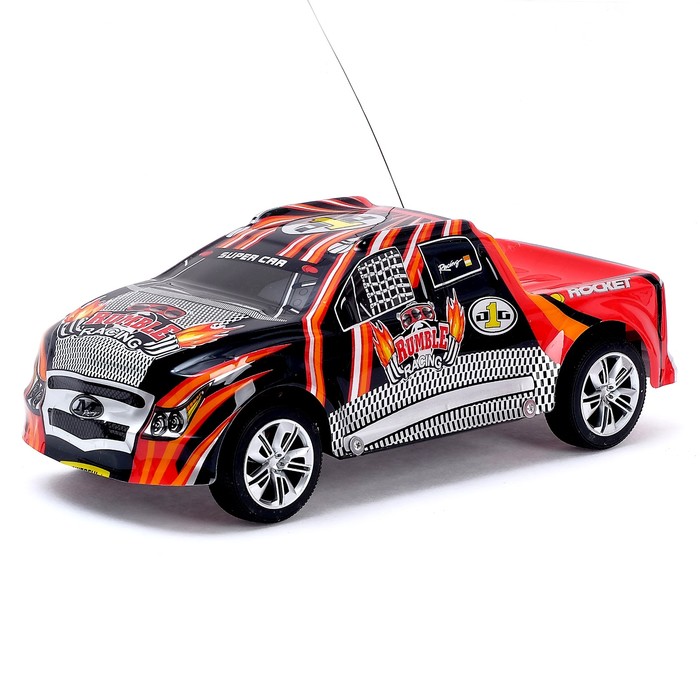 Машина радиоуправляемая "Гоночный джип", с аккумулятором, свет, цвета МИКС