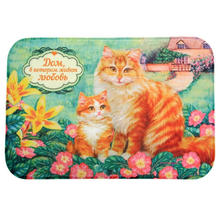 Коврик комнатный "Дом, в котором живет любовь"