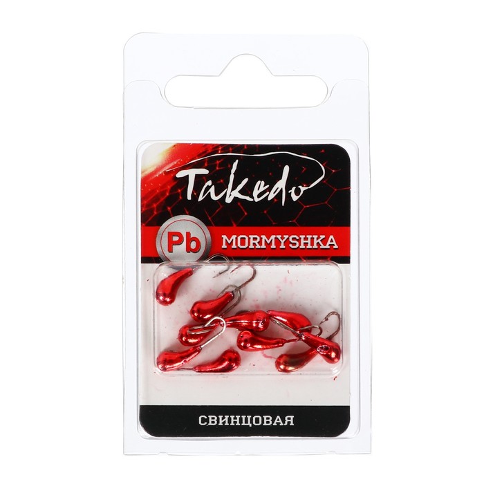 

Мормышка свинцовая TAKEDO Уралка 4 мм, красная, с отверстием