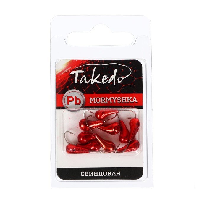 

Мормышка свинцовая TAKEDO Уралка 5 мм, красная, с отверстием