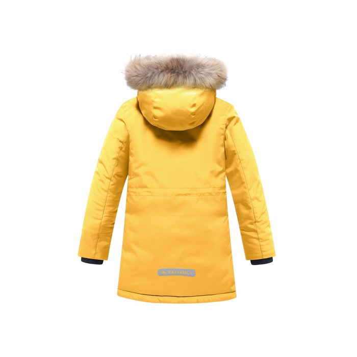 фото Парка зимняя для девочки, рост 116 см, цвет жёлтый mtforce