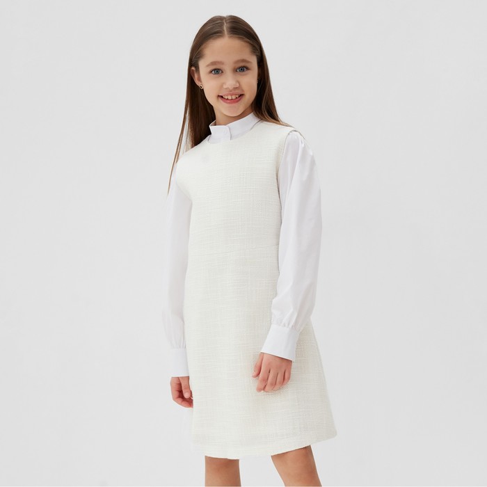 

Платье для девочки MINAKU: PartyDress, цвет белый, рост 122 см
