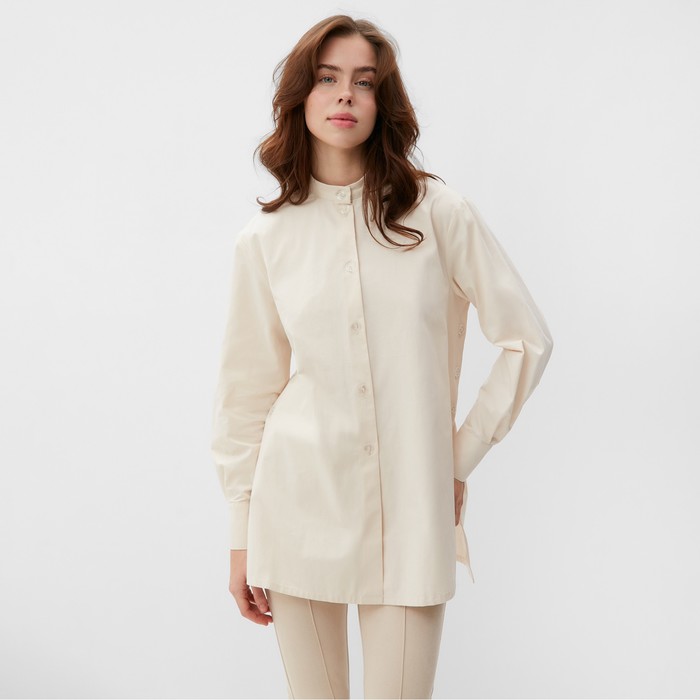 

Рубашка женская MINAKU: Casual Collection цвет бежевый, р-р 48