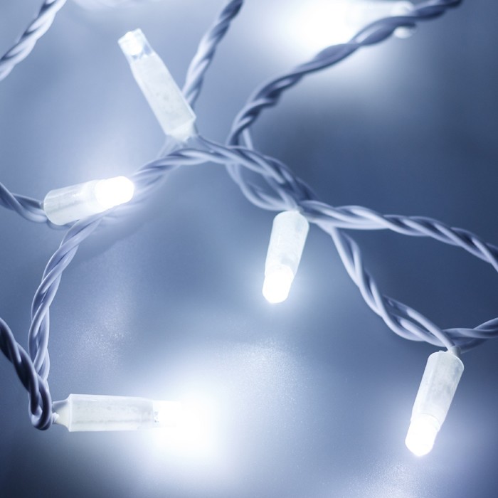 

Гирлянда Arlight «Нить» 10 м, IP65, белая каучуковая нить, 100 LED, свечение белое, мерцание, 220 В