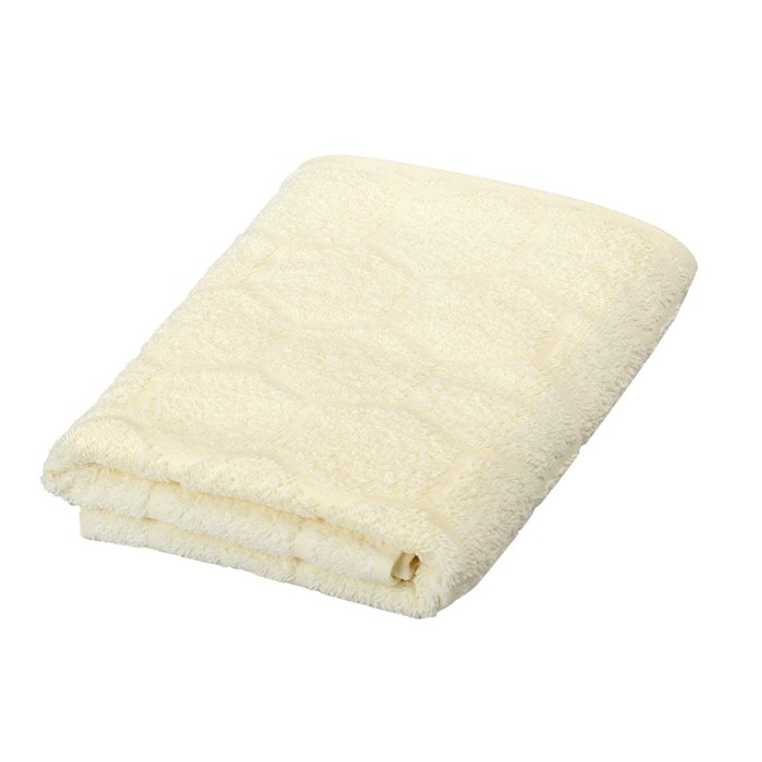 Полотенце махровое «Сота», размер 70x140 см, цвет молочный