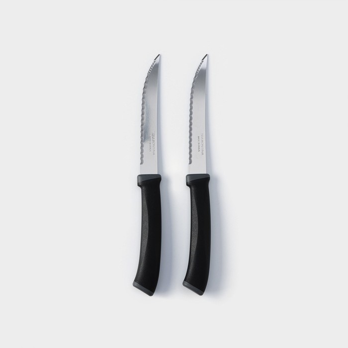 Набор кухонных ножей TRAMONTINA Felice, 2 предмета, цвет черный набор кухонных ножей zanussi milano керамика 4 предмета