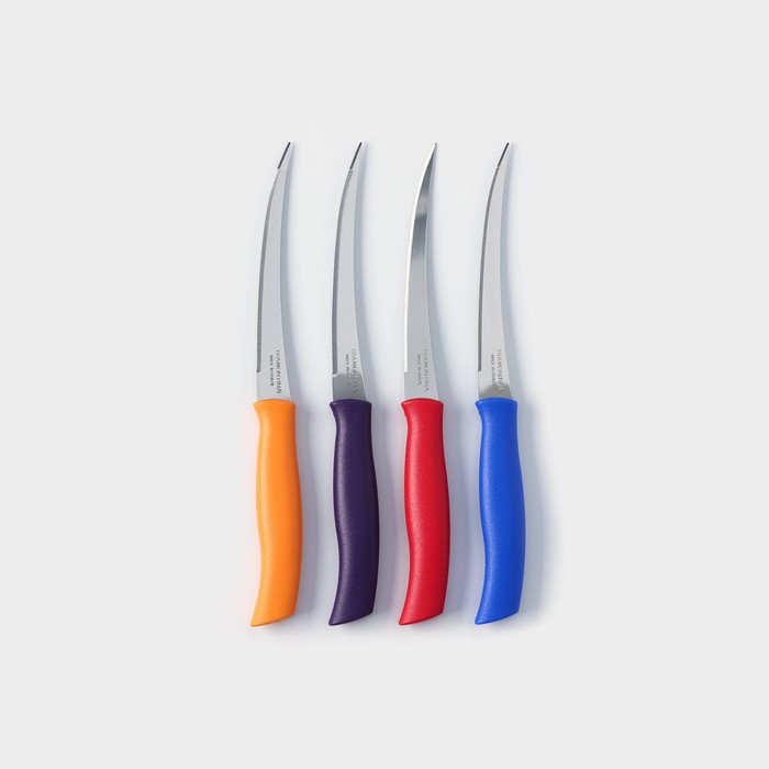 Набор кухонных ножей TRAMONTINA Athus, 4 предмета набор кухонных ножей zanussi milano керамика 4 предмета