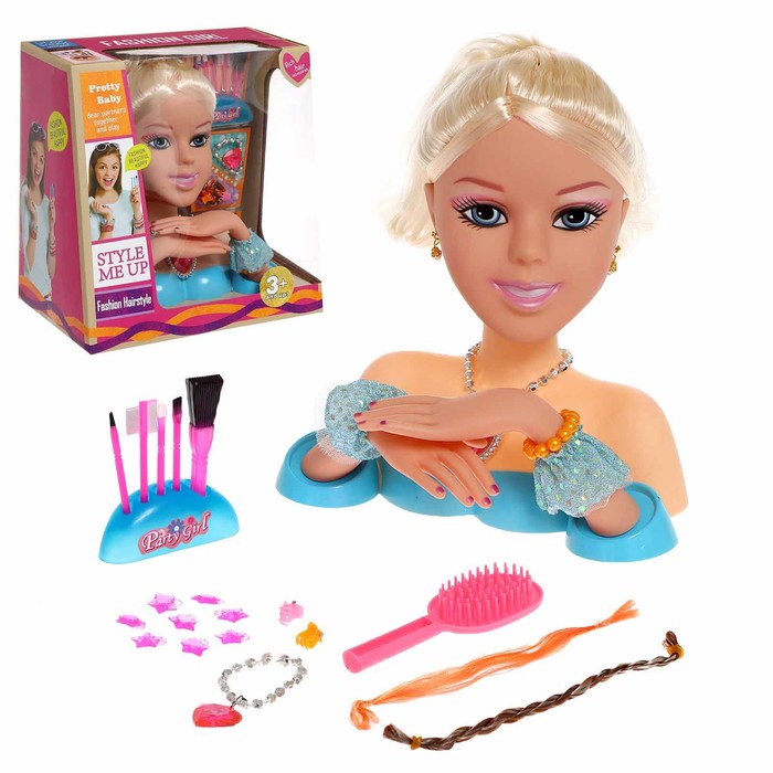 цена Кукла-манекен для создания причёсок «Барбара», с аксессуарами
