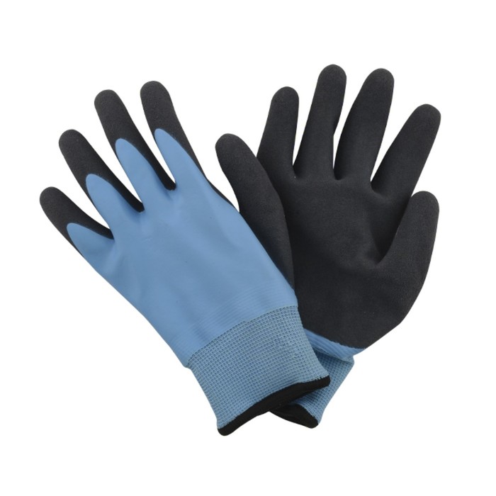 Перчатки нейлоновые рабочие, с двойным латексным обливом, утеплённые, Praktische Home перчатки трикотажные с латексным обливом 5 пар