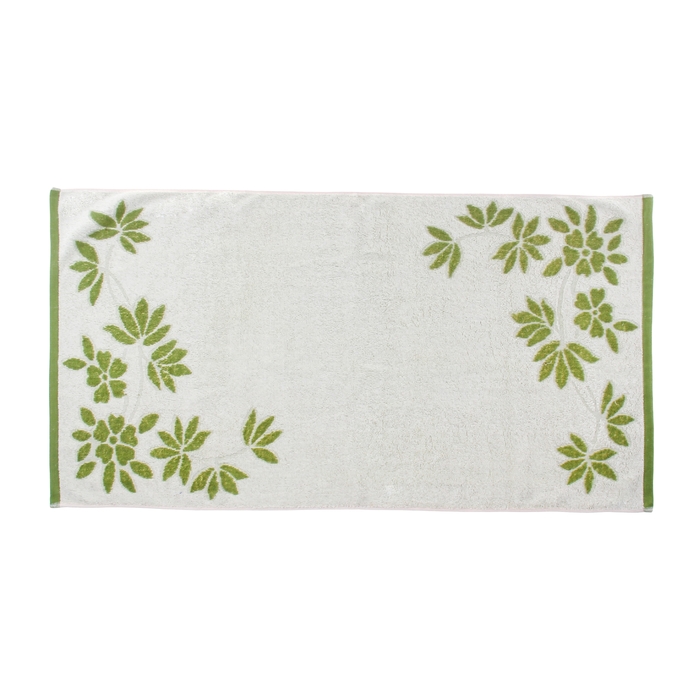 Полотенце махровое "Этель Листопад", 50х100 см, цв. грин, 450 гр/м2