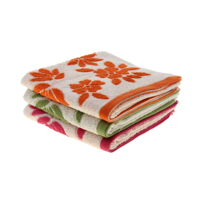 Полотенце махровое "Этель Листопад", 50х100 см, цв. грин, 450 гр/м2