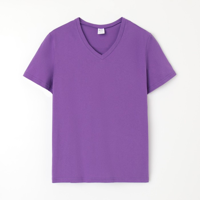 Футболка женская V-образный вырез, цвет фиолетовый, размер 46 футболка женская v образный вырез цвет мята размер 54