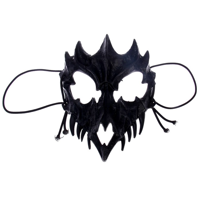 защитная маска черная череп Маска карнавальная череп с клювом, черная