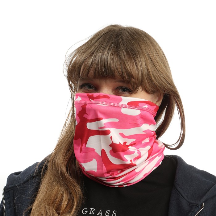 Ветрозащитная маска, размер универсальный, розовый хаки ветрозащитная маска размер универсальный черный