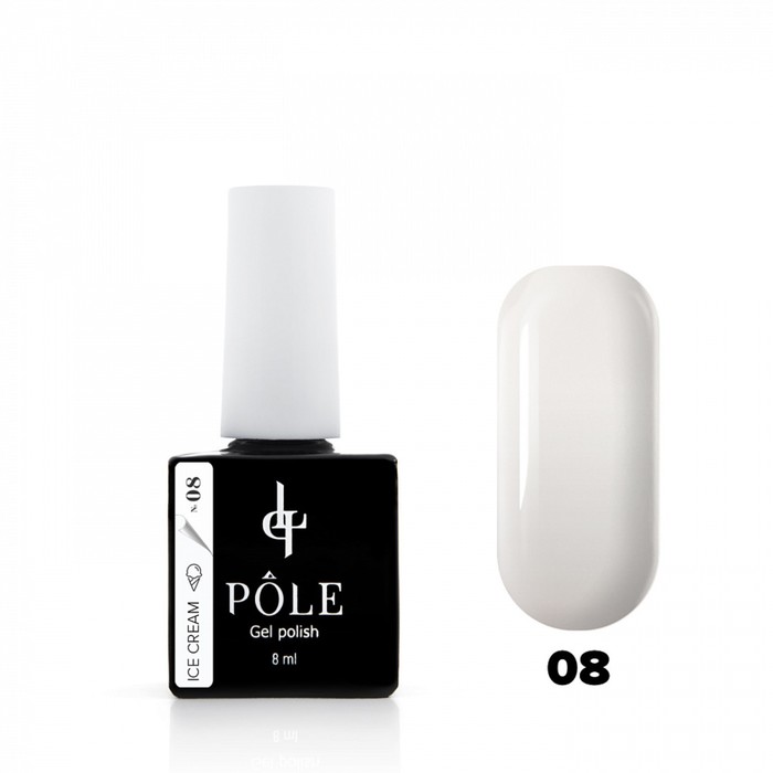 

Гель-лак Pole Ice Cream, №08 королевский пломбир, 8 мл
