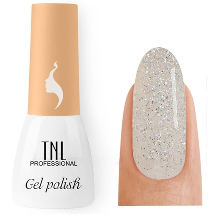 

Гель-лак TNL Professional Mini «8 чувств», №327 серебристый фейерверк, 6 мл