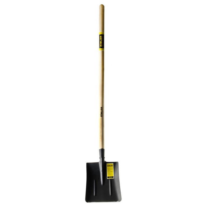 Лопата совковая, прямоугольная, L = 144 см, деревянный черенок, ZINLER лопата совковая прямоугольная l 144 см деревянный черенок