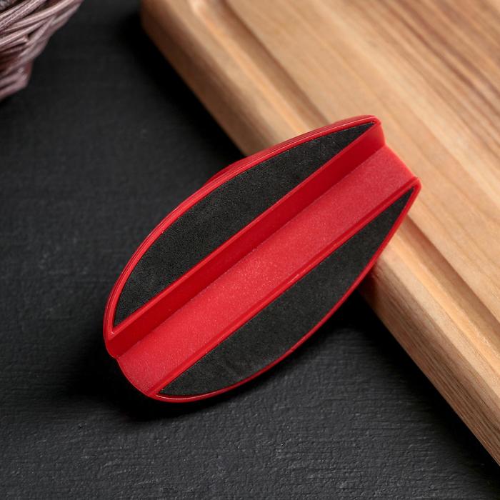 Точилка для ножей с полировкой, 10×6×4 см, цвет МИКС