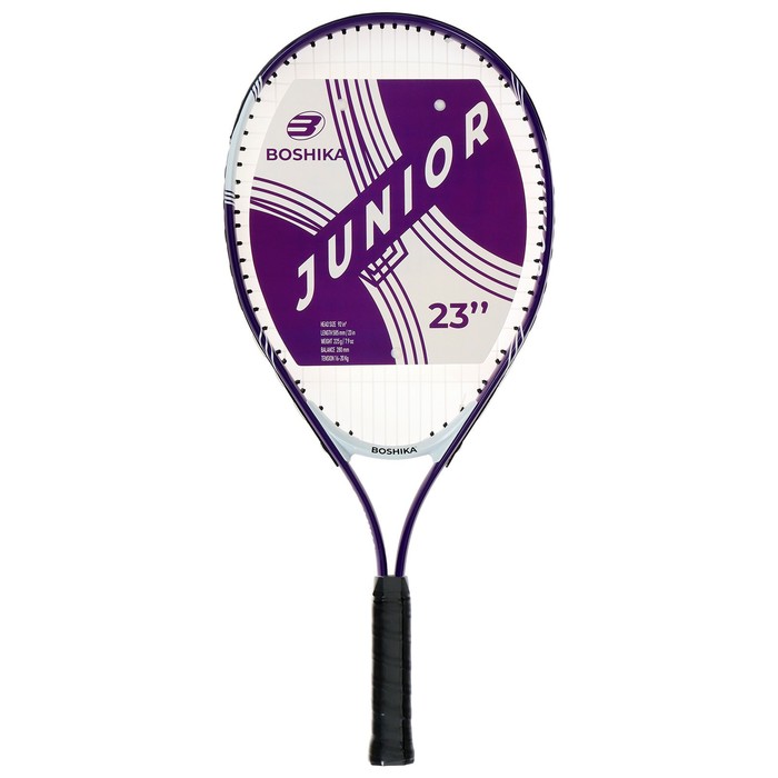 Ракетка для большого тенниса детская BOSHIKA JUNIOR, алюминий, 23'', цвет фиолетовый ракетка для большого тенниса детская wilson us open 25 голубой размер 0