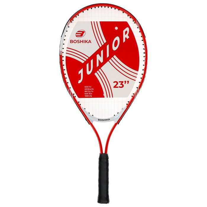 Ракетка для большого тенниса детская BOSHIKA JUNIOR, алюминий, 23'', цвет красный ракетка для большого тенниса детская babolat aero junior 26 желтый