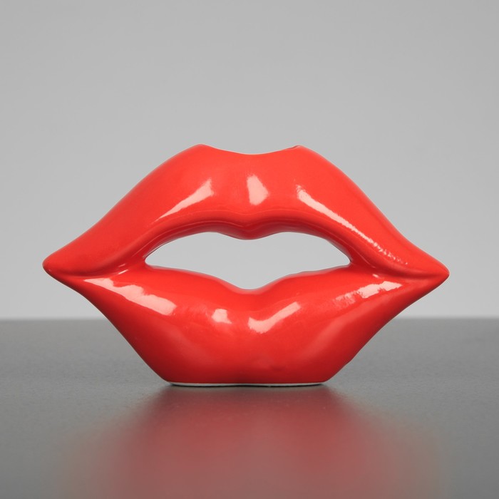 Ваза "Губы" ярко-красные