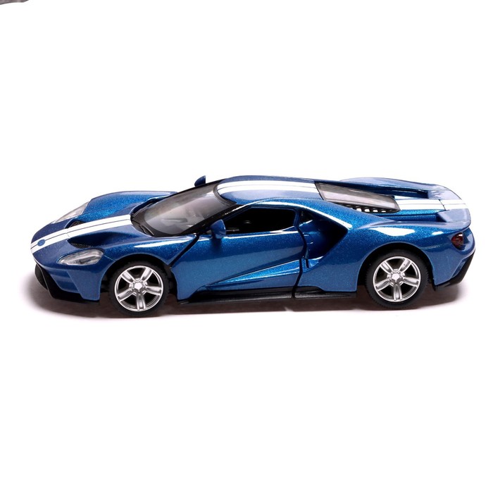 

Машина металлическая FORD GT, 1:32, инерция, открываются двери, цвет синий, В ПАКЕТЕ,
