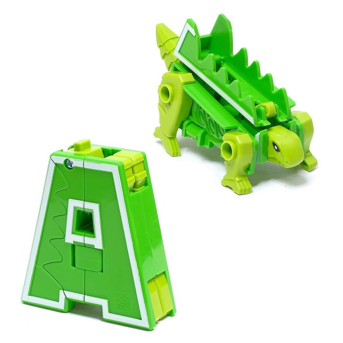 Робот «Дино-буква», трансформируется в динозавра, цвет МИКС