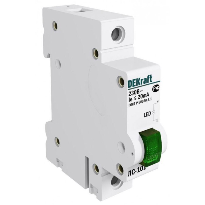 

Лампа сигнальная ЛС-101 на DIN-рейку 1p зел. LED DEKraft 18004DEK