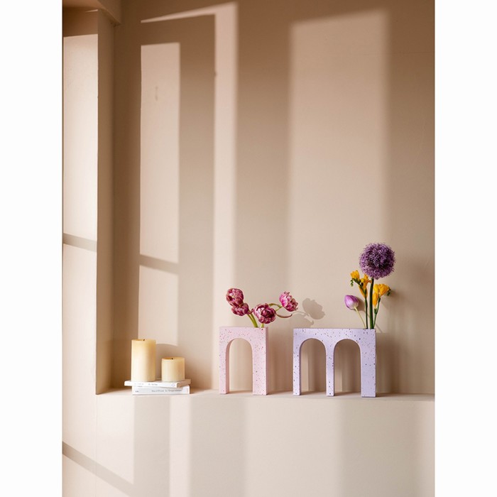 фото Ваза для цветов doiy acquedotto, двойная, 22 см, цвет лиловый
