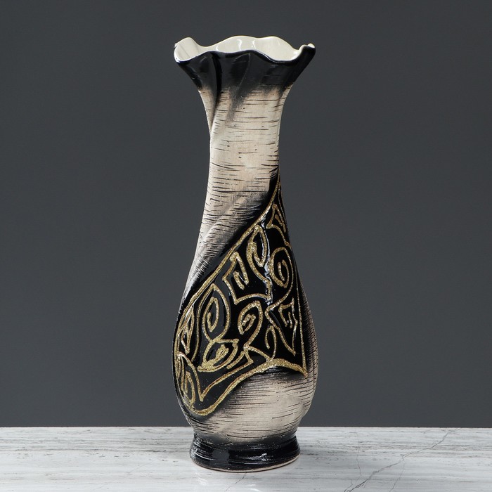 Ваза "Вьюнок" средняя, абстракция, микс