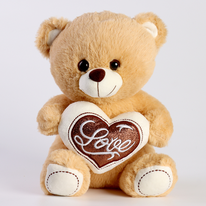 Мягкая игрушка Медведь с сердцем, 30 см мягкая игрушка подушка медведь 30 см