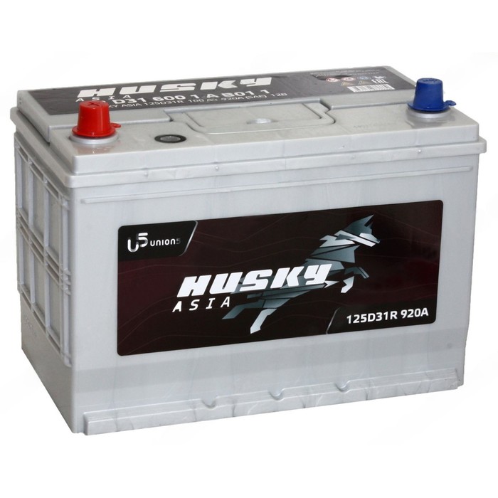 Аккумуляторная батарея Husky Asia 100 Ач, 125D31R, прямая полярность аккумуляторная батарея alaska mf 105e41 calcium 100 ач прямая полярность