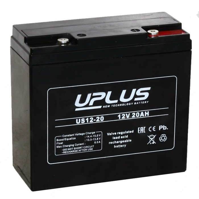 Аккумуляторная батарея UPLUS (Leoch) 20 Ач 12 В, US 12-20, обратная полярность