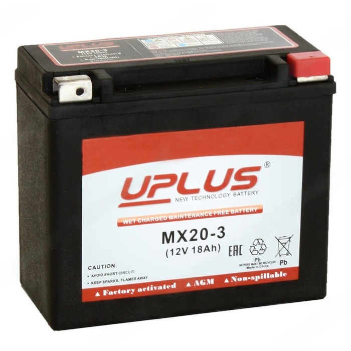 Аккумуляторная батарея UPLUS Power Sport 18 Ач, обратная полярность
