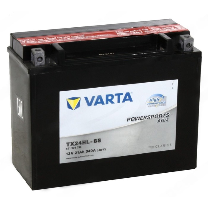 Аккумуляторная батарея Varta Moto AGM 21 Ач, 521 908 034, обратная полярность аккумуляторная батарея varta promotive efb 240 ач 740 500 120 обратная полярность