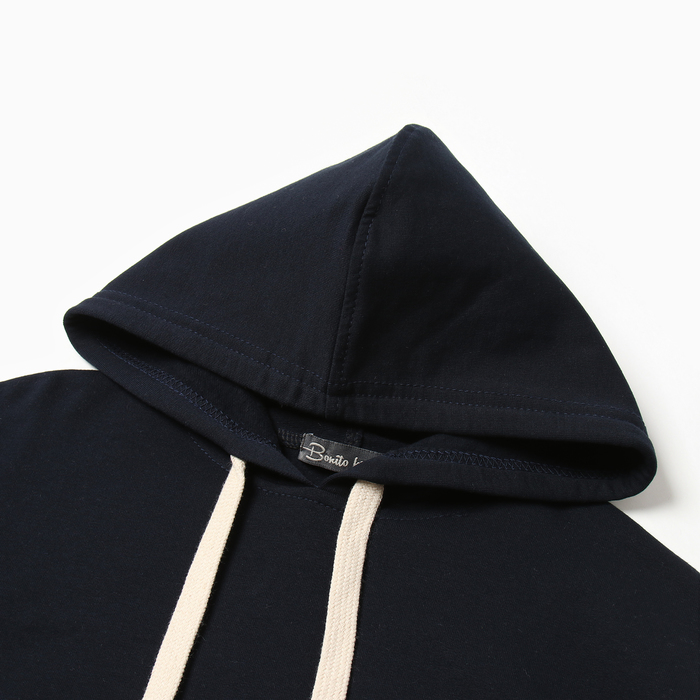 фото Толстовка для мальчиков, начёс, цвет тёмно-синий, рост 98 см bonito