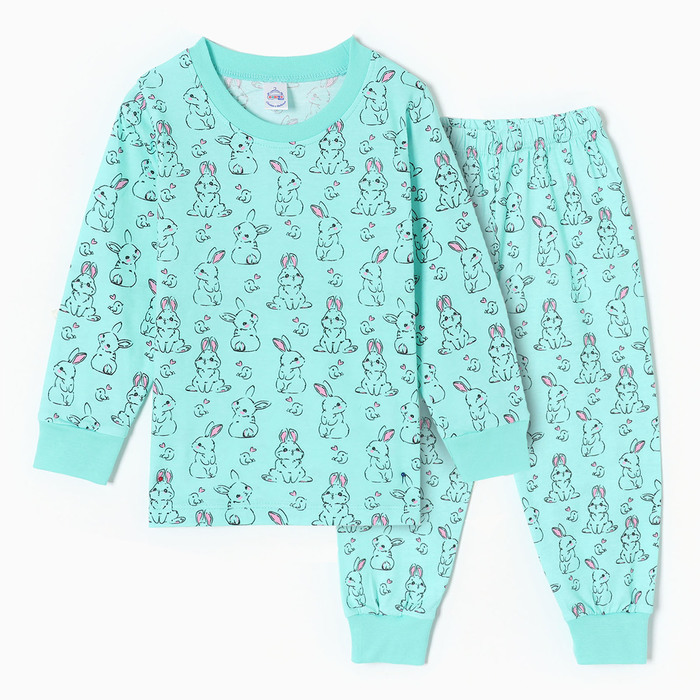 Пижама для девочек, цвет мятный, рост 104 комплект весенний для девочек олеся рост 104 см цвет мятный