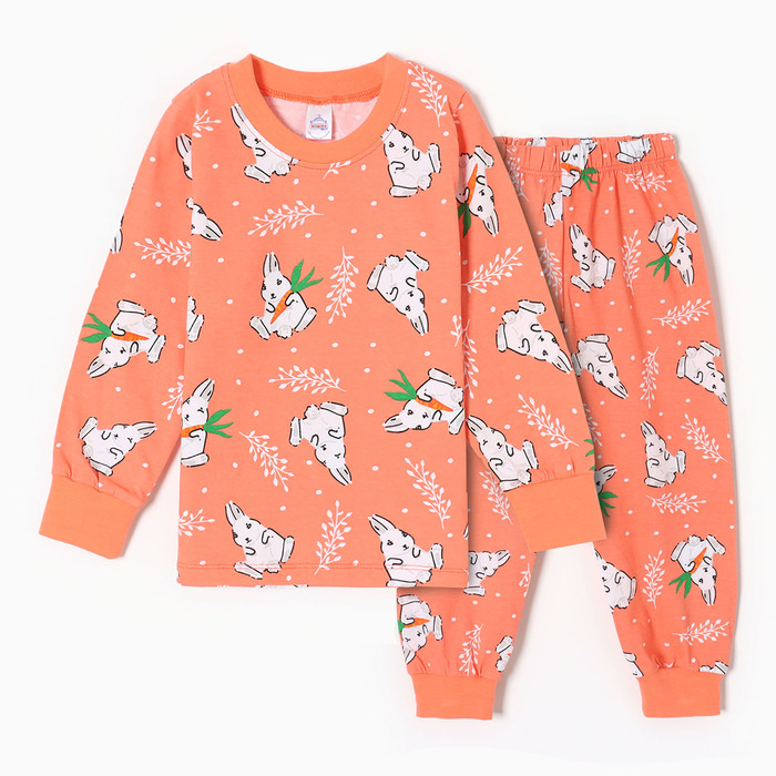 Пижама для девочек, цвет коралловый, рост 110
