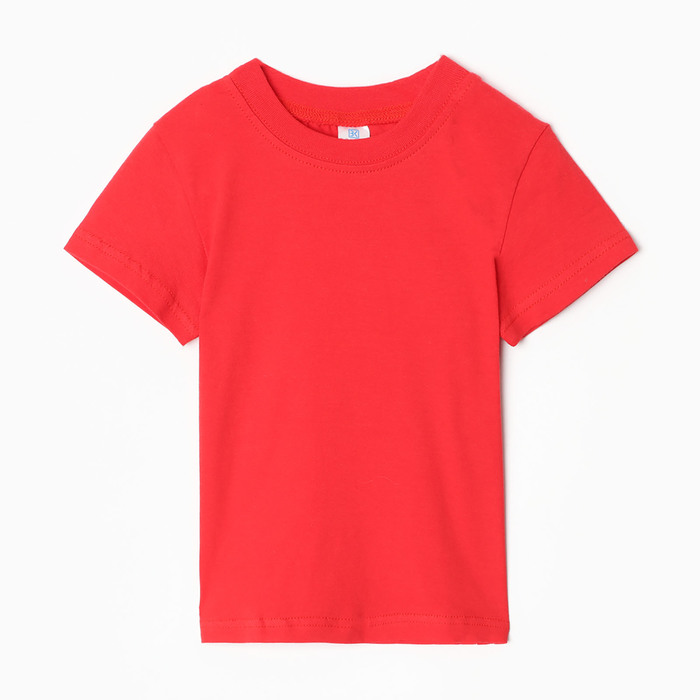 Футболка детская, цвет красный, рост 104 см детская футболка абстрактная птичка 104 красный