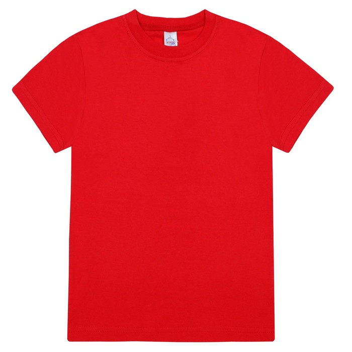 Футболка детская, цвет красный, рост 128 см детская футболка енот сердцеед 128 красный