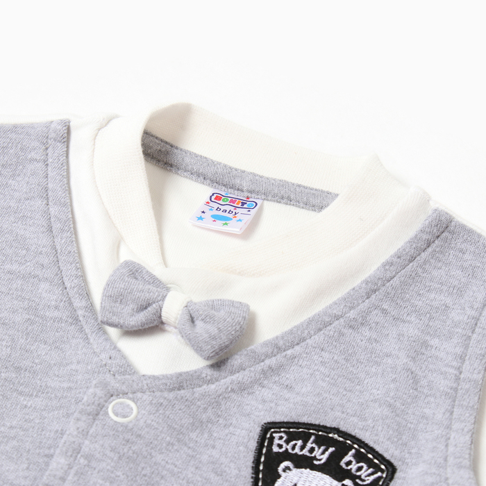 фото Комбинезон детский, цвет серый, рост 62 см bonito